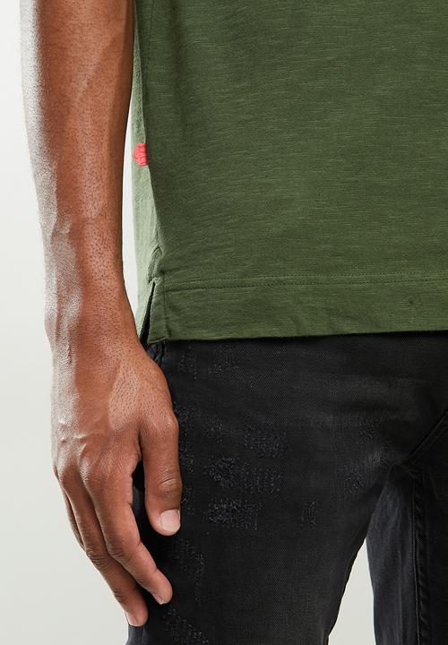 S.P.C.C - Hudson scooped hem tee - olive 