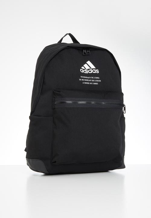 adidas Performance - Classic backpack fabric - black & white