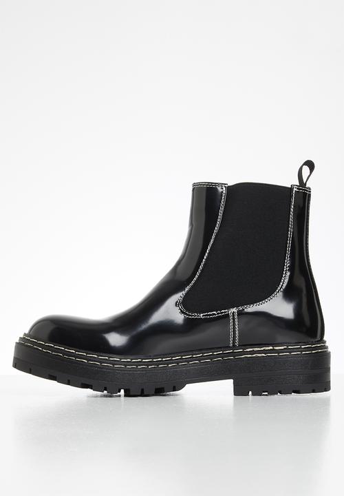 Missguided - Sole stitching chelsea boot - black