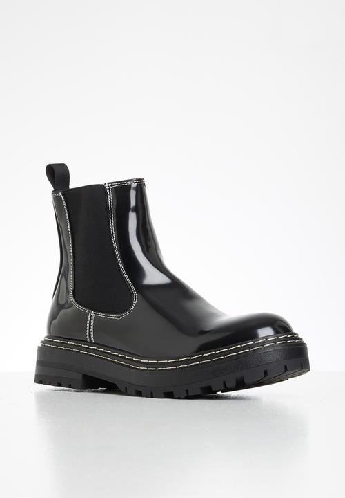 Missguided - Sole stitching chelsea boot - black