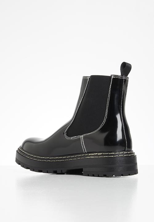 Missguided - Sole stitching chelsea boot - black
