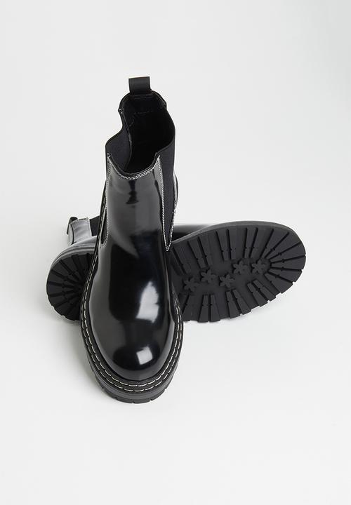 Missguided - Sole stitching chelsea boot - black