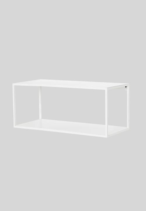 Sixth Floor - Double ledge wall shelf- white