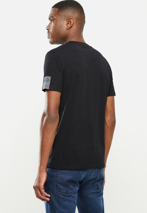 Replay - Replay sleeve print basic tee - black
