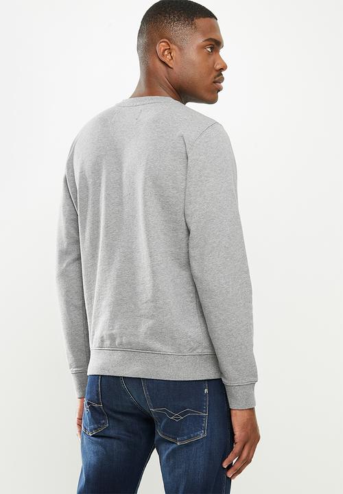 Replay - Replay embossed logo crew fleece - grey