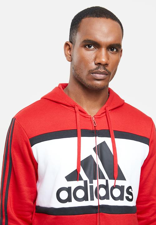 adidas Performance - Cb fz hooded track top - red
