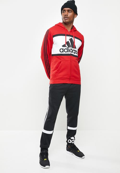adidas Performance - Cb fz hooded track top - red
