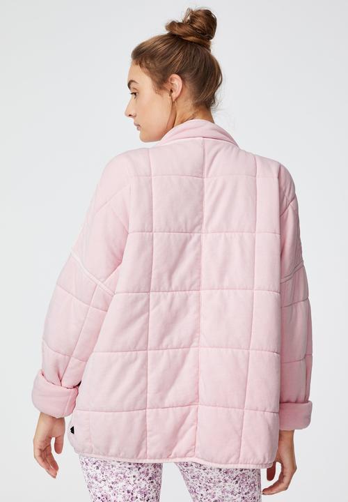 Cotton On - Quilted zip through jacket - pink sherbet