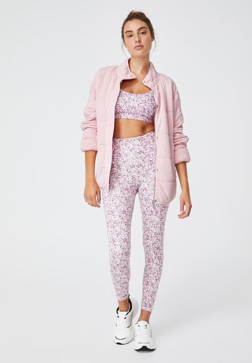 Cotton On - Quilted zip through jacket - pink sherbet