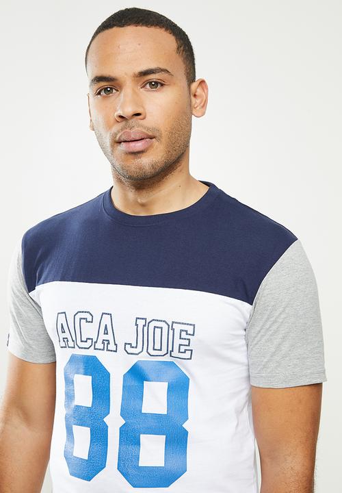 Aca Joe - Aca joe colour blocked 88 t-shirt - multi 