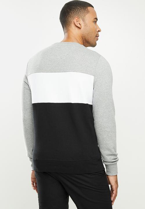 Aca Joe - Aca joe colour block fleece crew neck pullover - multi 