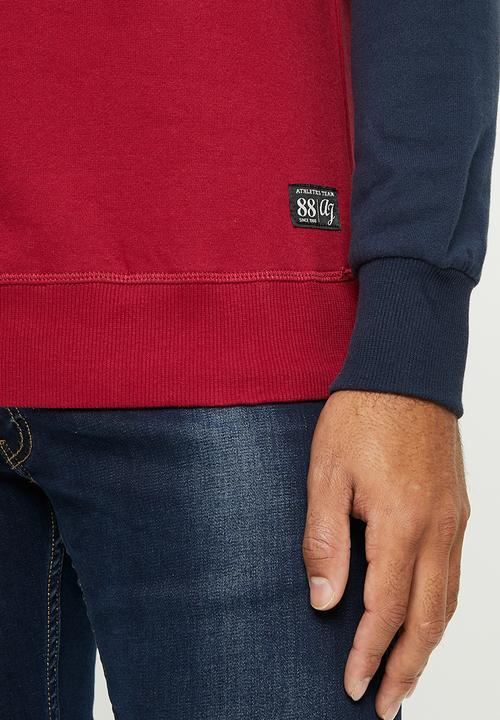 Aca Joe - Aca joe colour block fleece crew neck pullover - multi 