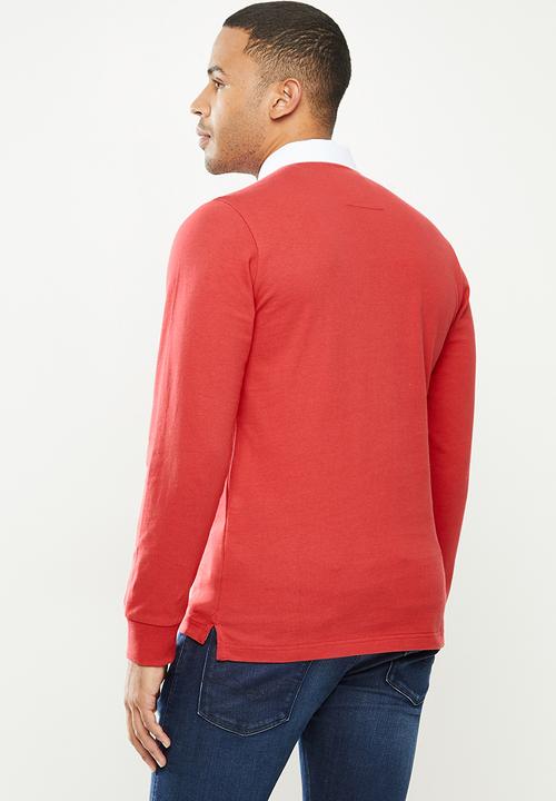 Aca Joe - Aca joe big stripe rugby jersey - red