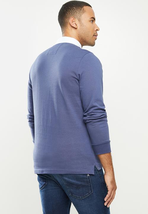 Aca Joe - Aca joe big stripe rugby jersey - blue
