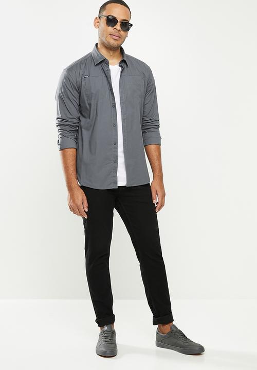 Aca Joe - Aca joe long sleeve shirts - grey 
