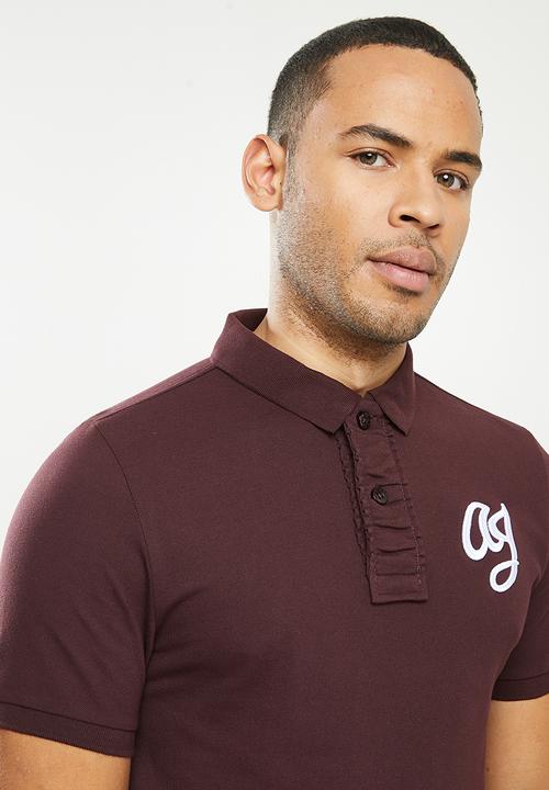 Aca Joe - Aca joe big aj logo golfer - maroon