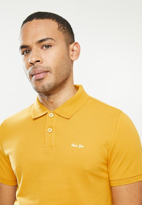 Aca Joe - Aca joe small aj logo golfer - mustard