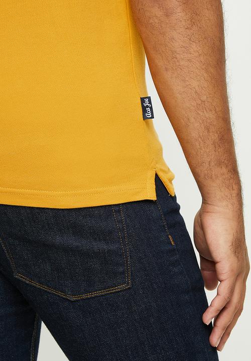 Aca Joe - Aca joe small aj logo golfer - mustard