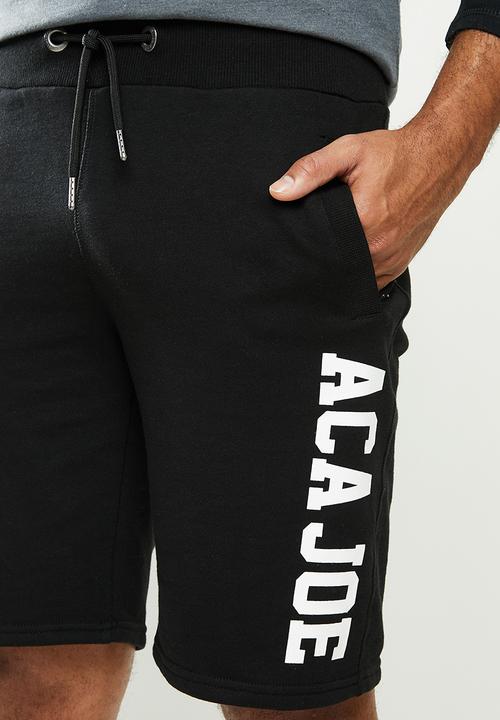 Aca Joe - Aca joe unbrushed 2.a fleece shorts - black