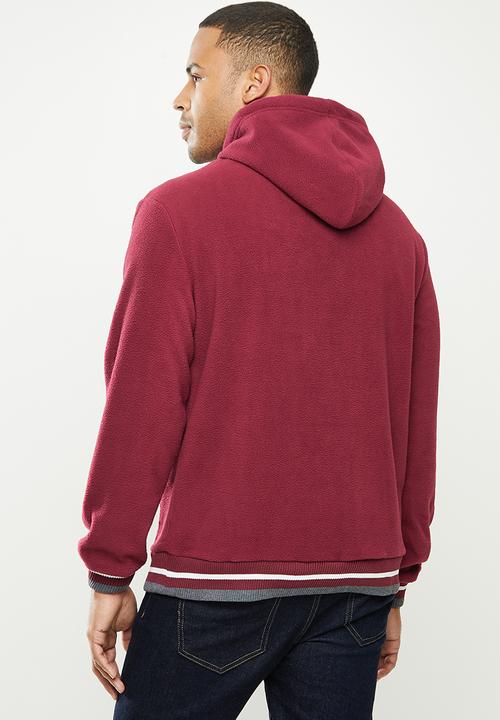Aca Joe - Aca joe polar fleece hoody - maroon