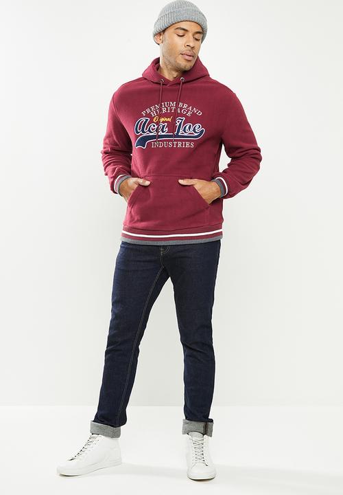 Aca Joe - Aca joe polar fleece hoody - maroon