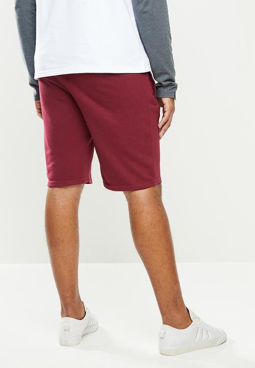 Aca Joe - Aca joe unbrushed 2.a fleece shorts - maroon