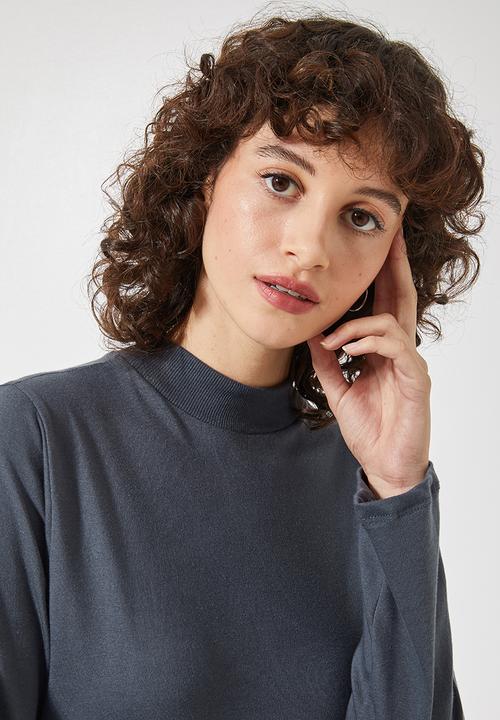 Superbalist - Babydoll long sleeve midi dress - grey