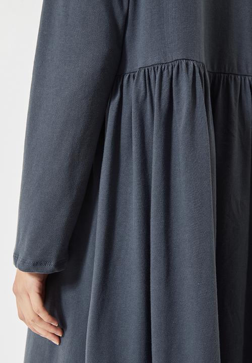 Superbalist - Babydoll long sleeve midi dress - grey