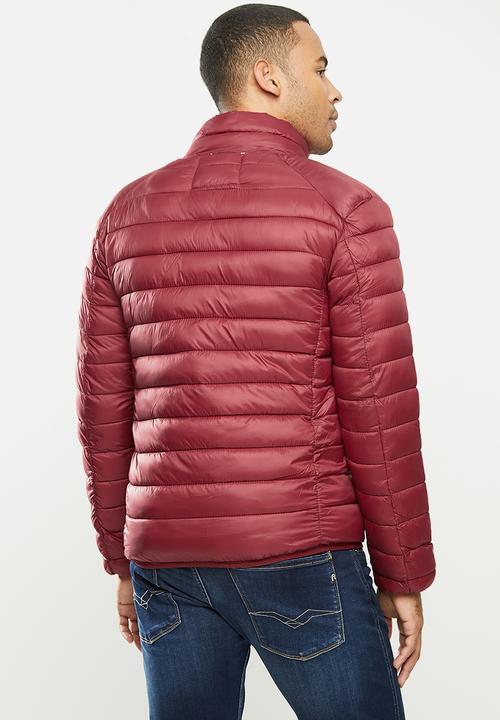 Aca Joe - Aca joe zip thru jacket - puffer - maroon
