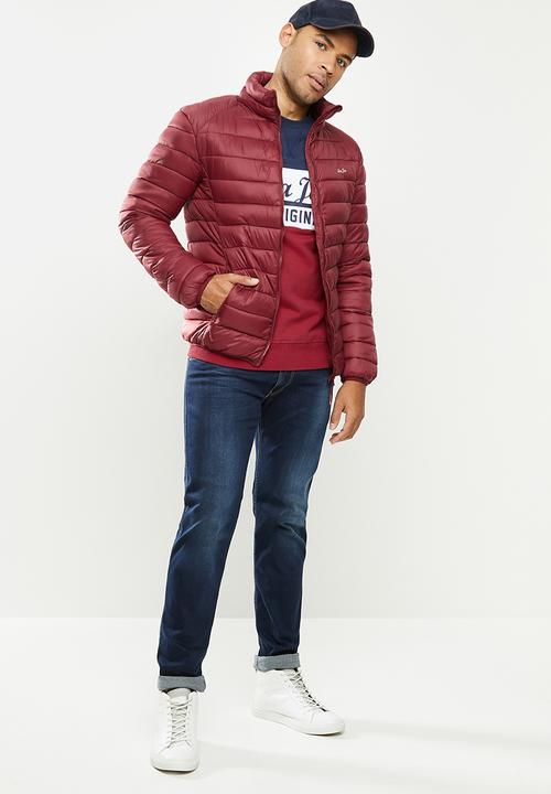 Aca Joe - Aca joe zip thru jacket - puffer - maroon