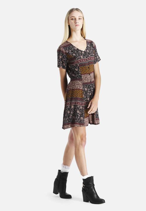 Glamorous - Printed Button Down Playsuit