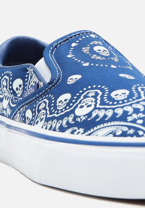 Vans - UA classic slip-on - (bandana) true blue & true white