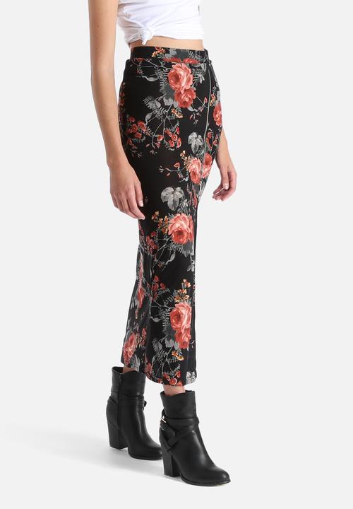 Glamorous - Midi Floral Zip Skirt