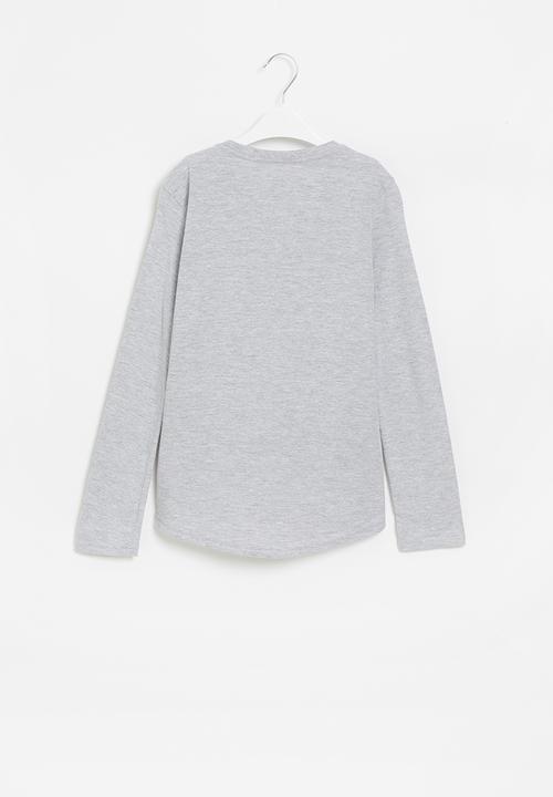 Rebel Republic - Boys long sleeve styled tee - grey