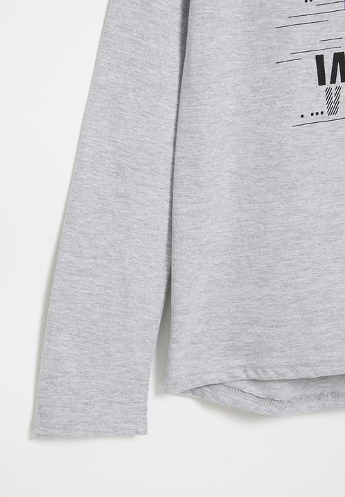 Rebel Republic - Boys long sleeve styled tee - grey