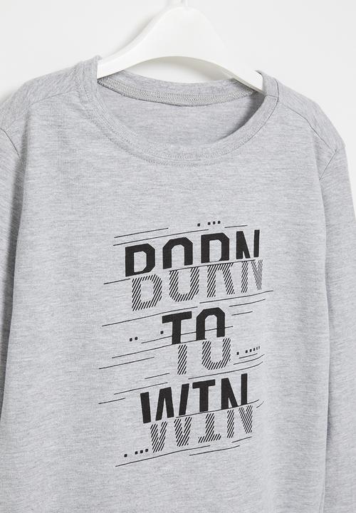 Rebel Republic - Boys long sleeve styled tee - grey