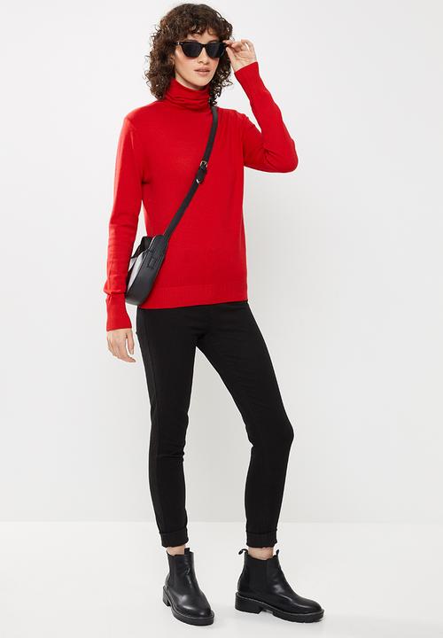 STYLE REPUBLIC - Turtleneck long sleeve jersey - red