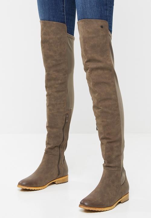 Miss Black - Krabi 7 over the knee boot - choc