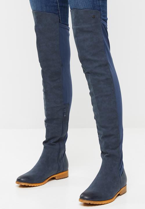 Miss Black - Krabi 7 over the knee boot - navy