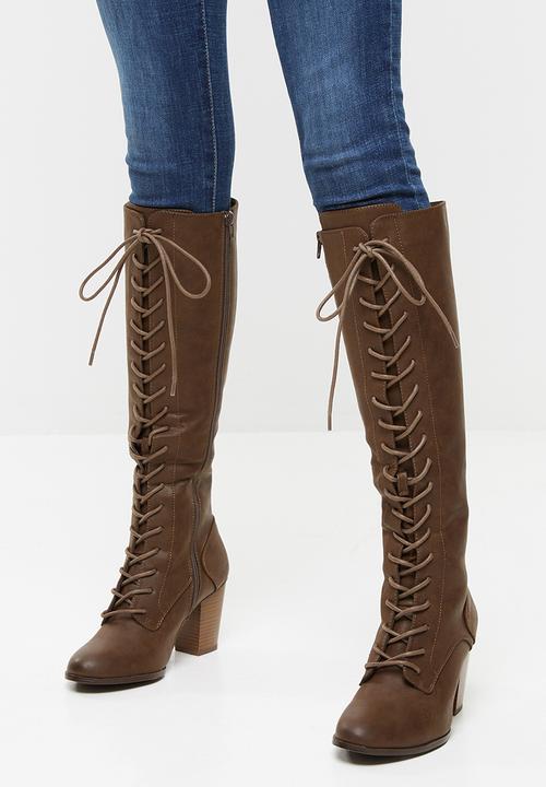 Miss Black - Ahlam 6 knee length boot - choc