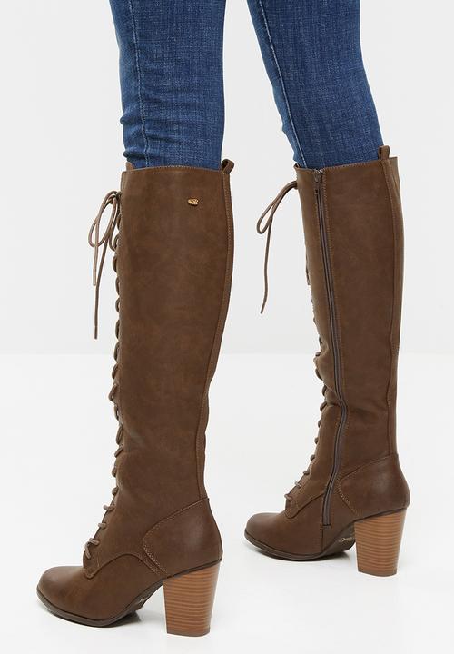 Miss Black - Ahlam 6 knee length boot - choc