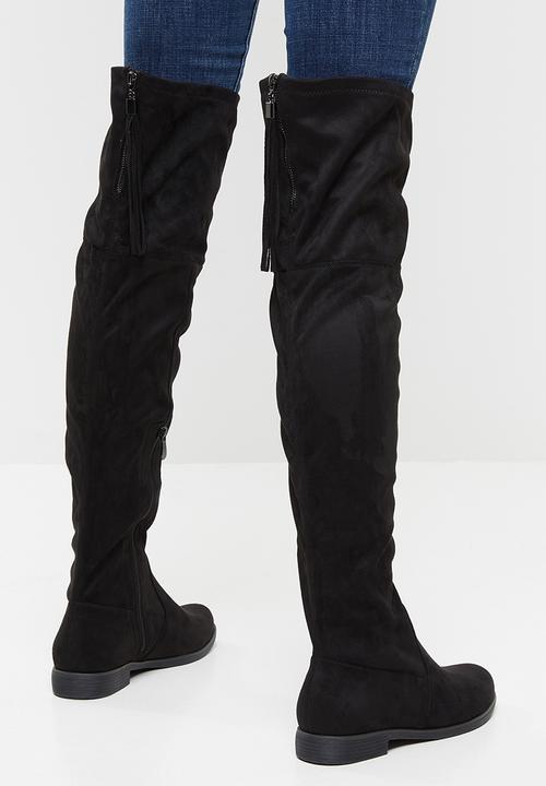 Miss Black - Domenia over the knee boot - black