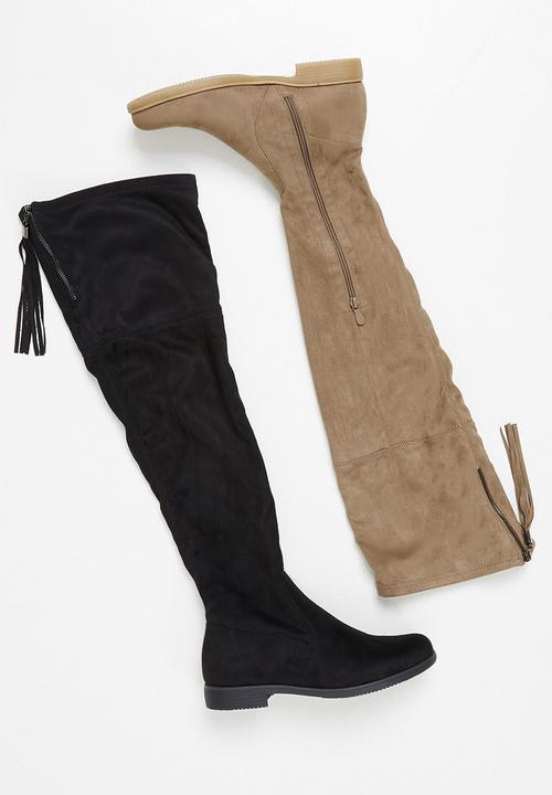Miss Black - Domenia over the knee boot - black