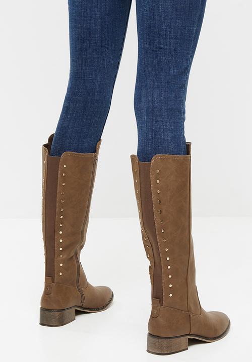 Miss Black - Alicia riding boot - tan