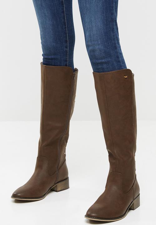 Miss Black - Alicia riding boot - choc