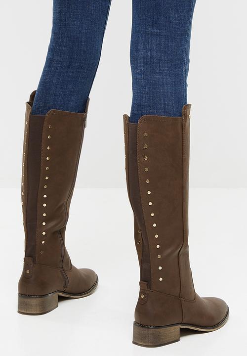 Miss Black - Alicia riding boot - choc