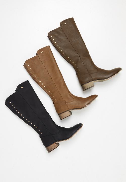 Miss Black - Alicia riding boot - choc