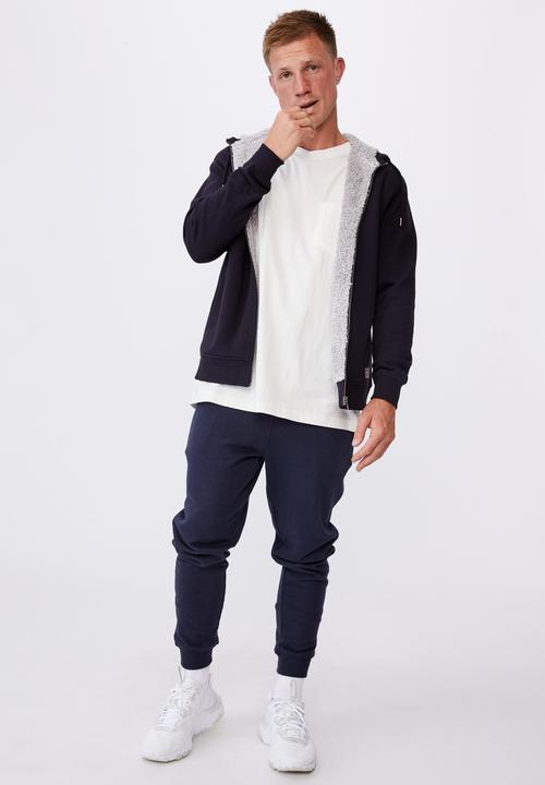 Cotton On - Sherpa zip thru - ink navy