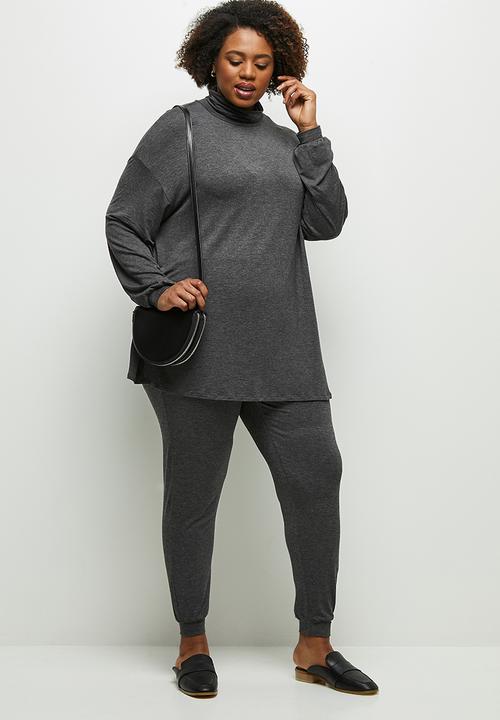 edit Plus - Easy fit cuffed jogger - charcoal 