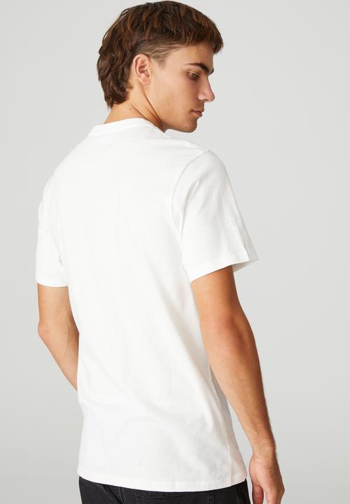 Cotton On - Tbar art t-shirt - vintage white